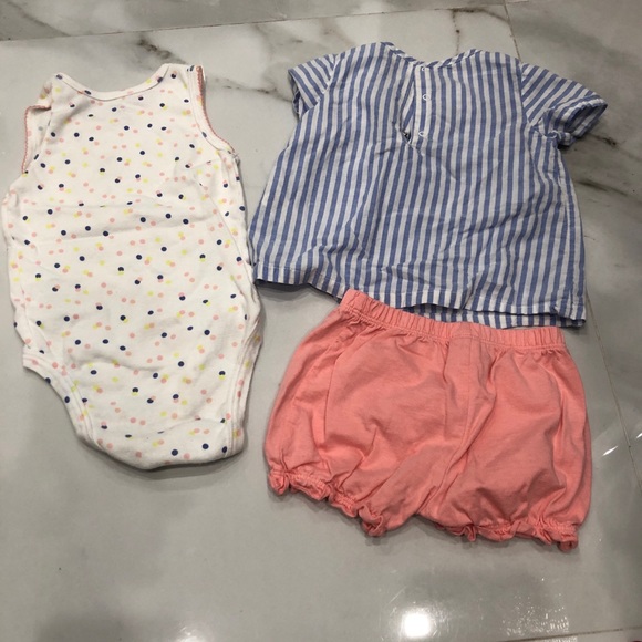3 piece set blue whit and coral from Carters - Picture 3 of 6